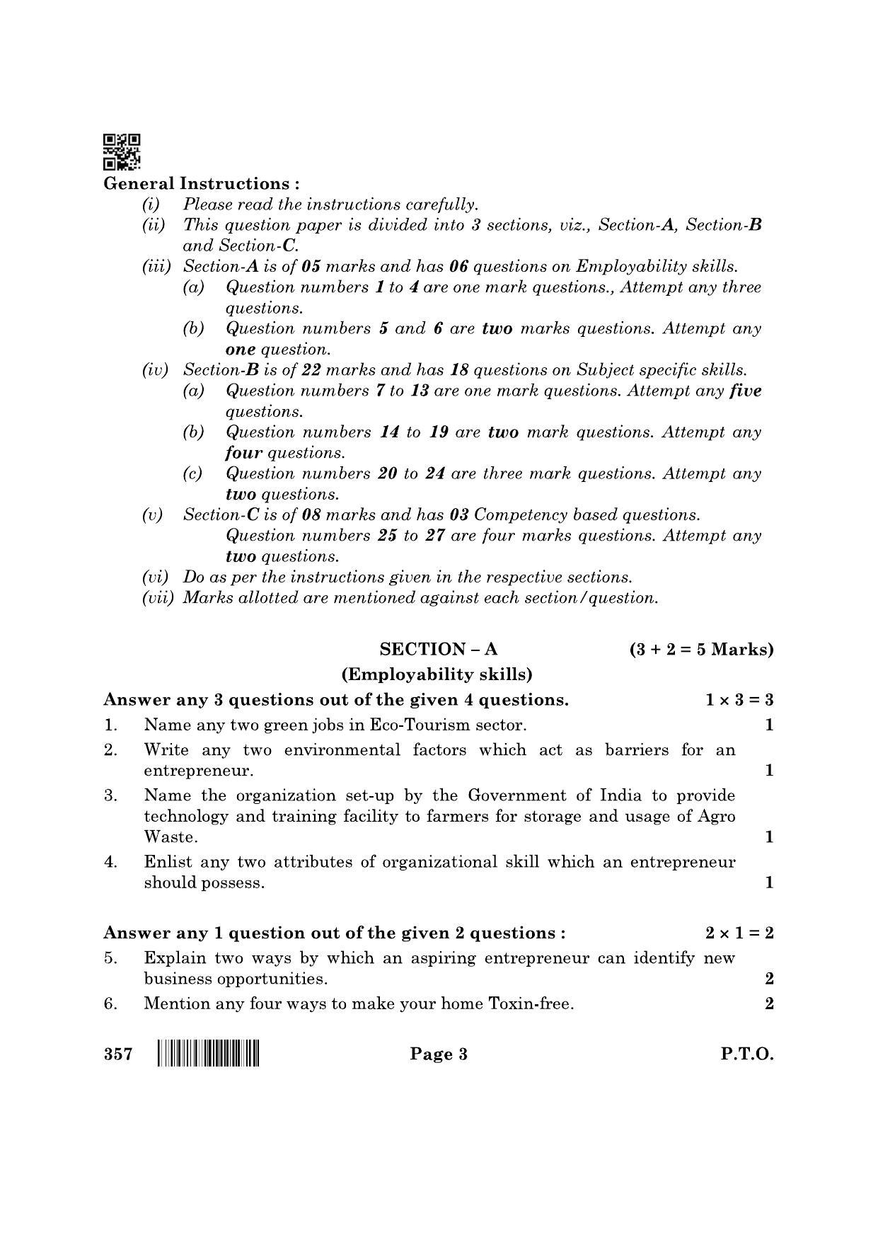 CBSE Class 12 357 Business Administration 2022 Question Paper - Page 3