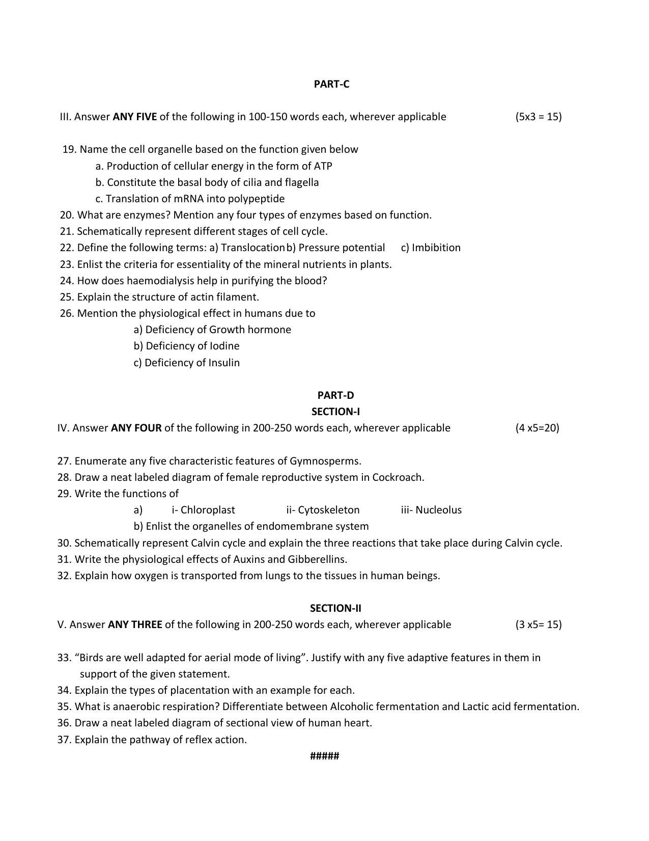 Karnataka 1st PUC Question Bank for Biology - Page 8
