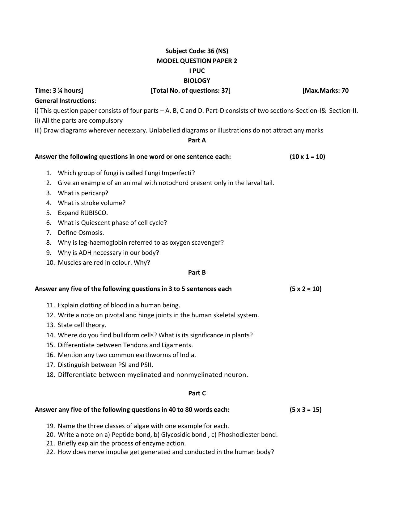 Karnataka 1st PUC Question Bank for Biology - Page 10