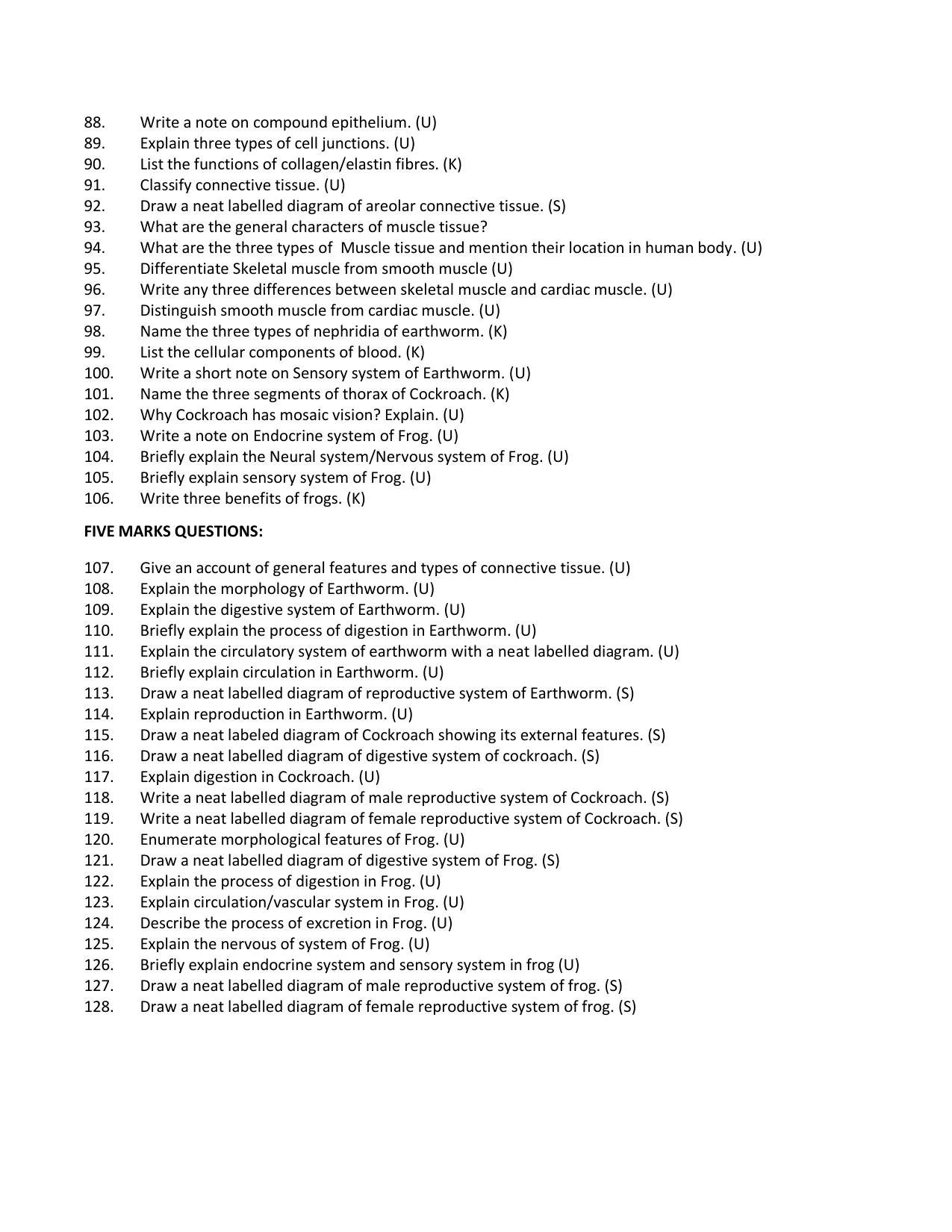Karnataka 1st PUC Question Bank for Biology - Page 36