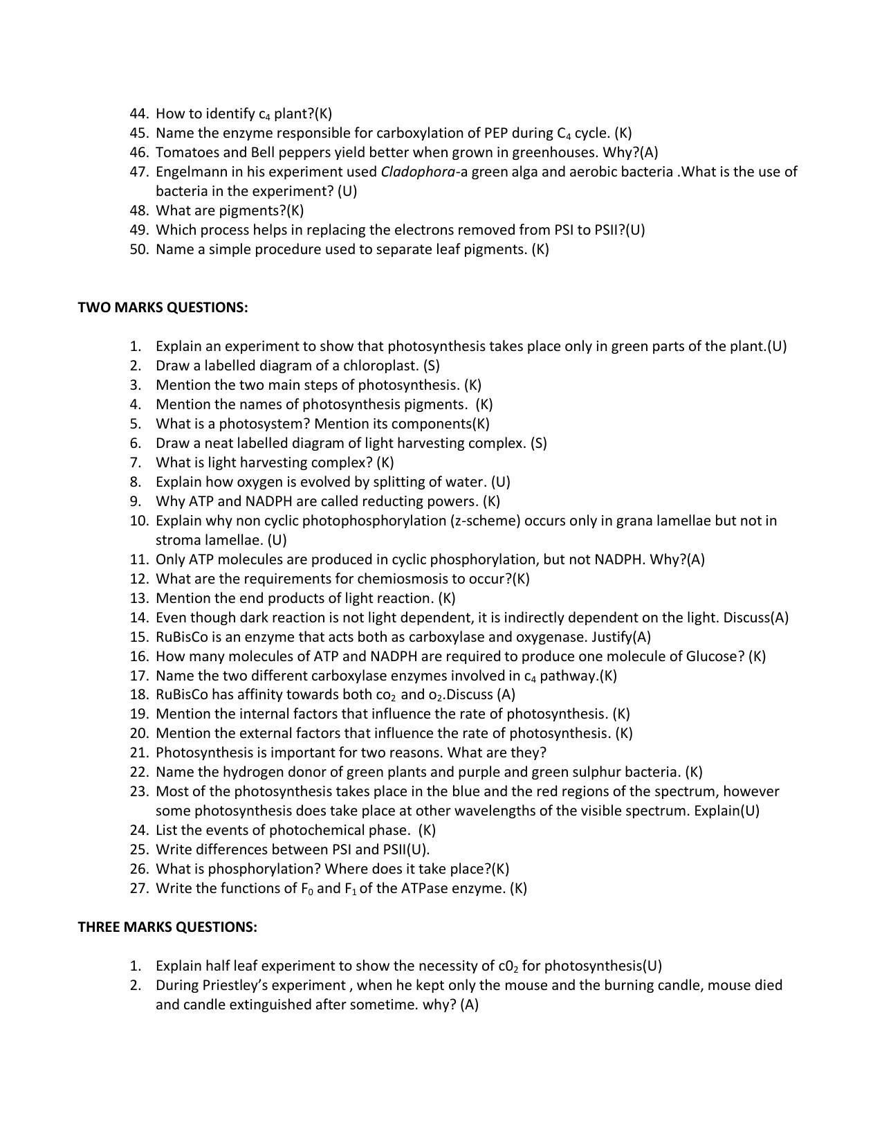 Karnataka 1st PUC Question Bank for Biology - Page 55