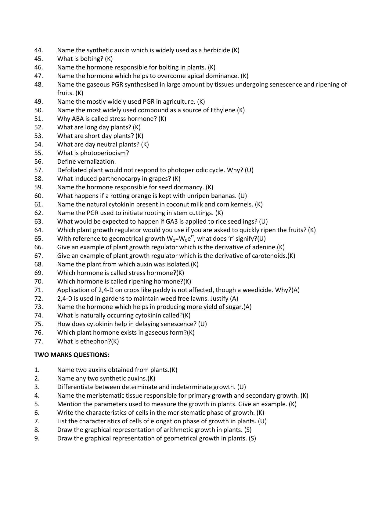Karnataka 1st PUC Question Bank for Biology - Page 60