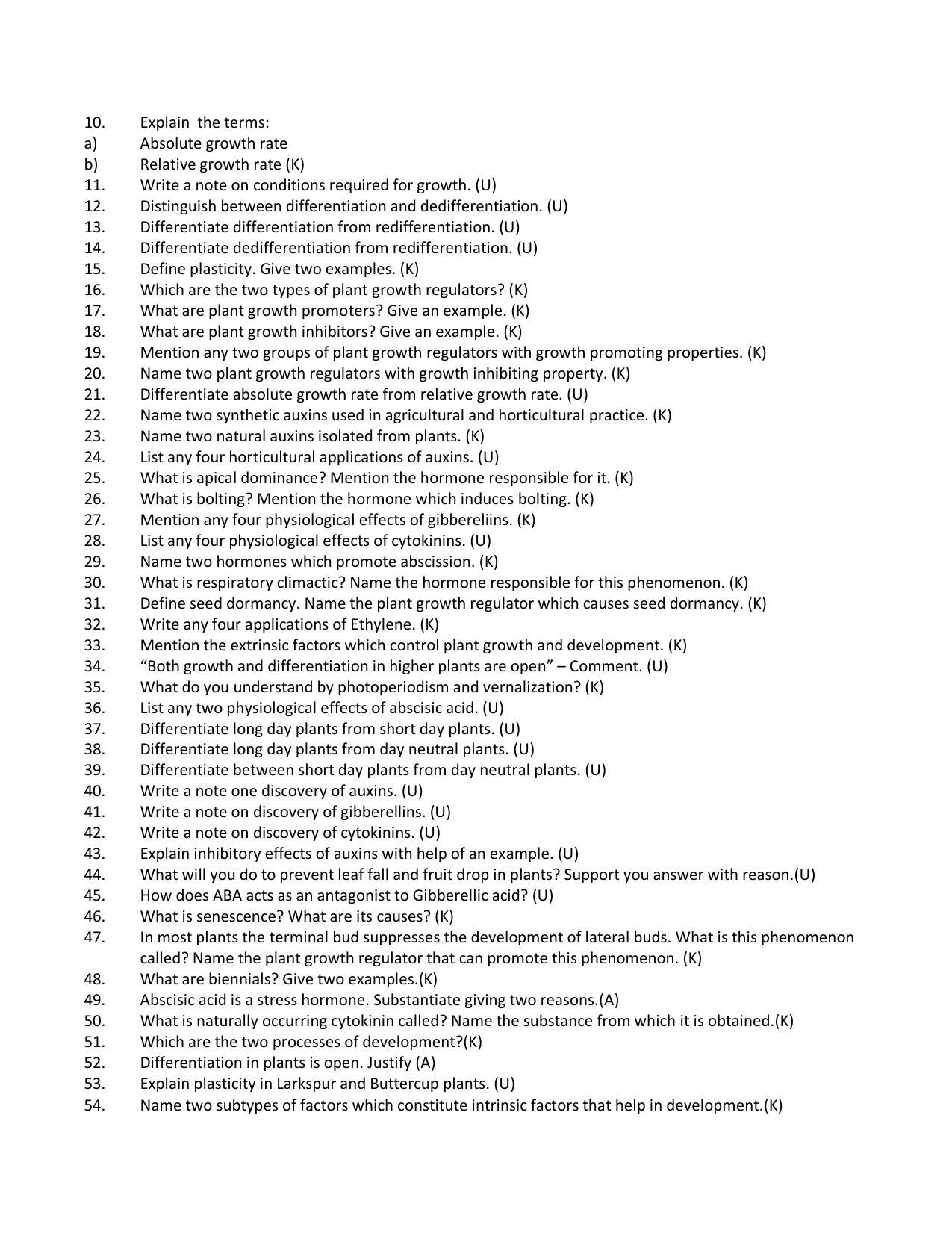 Karnataka 1st PUC Question Bank for Biology - Page 61