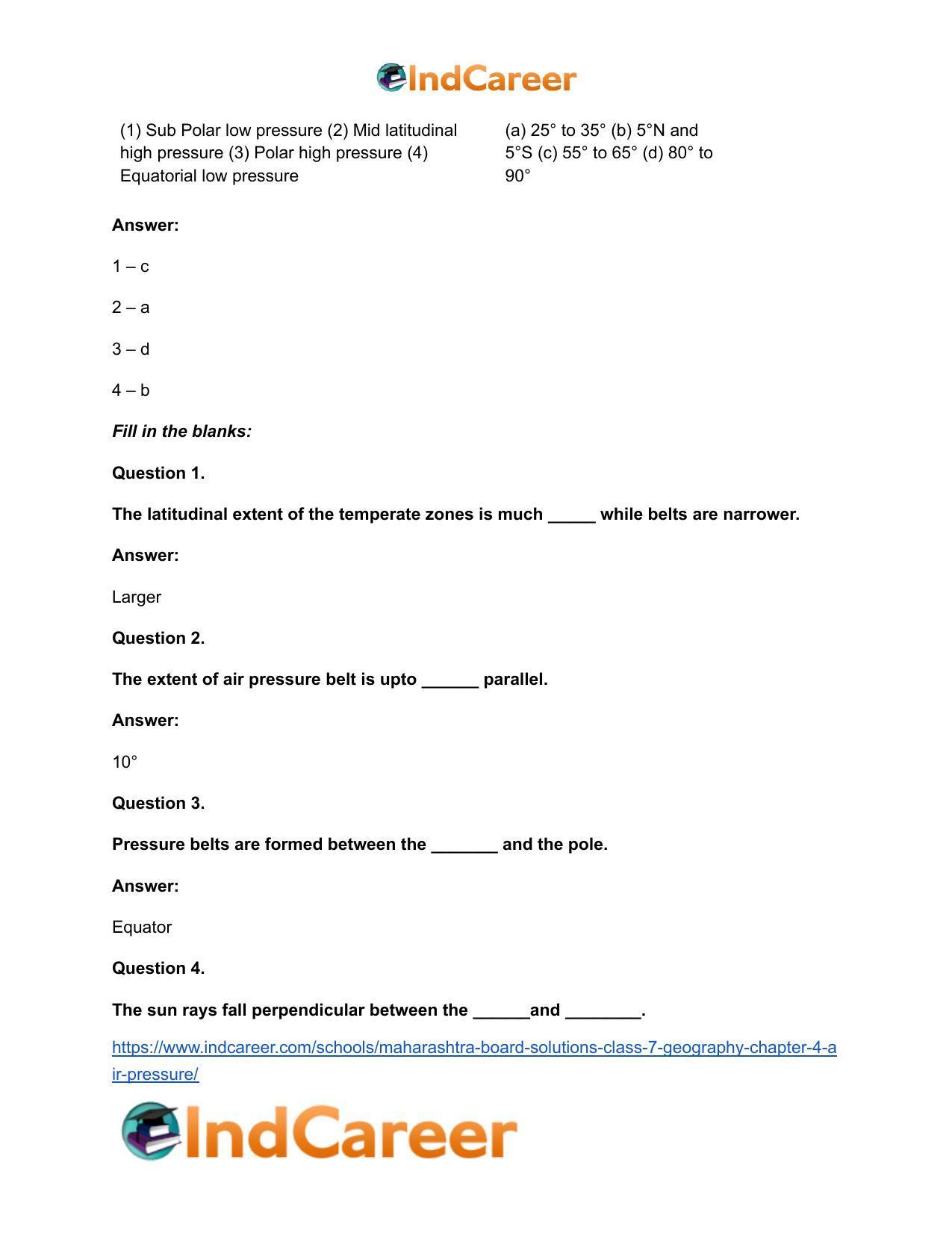 Maharashtra Board Solutions Class 7-Geography: Chapter 4- Air Pressure - Page 12