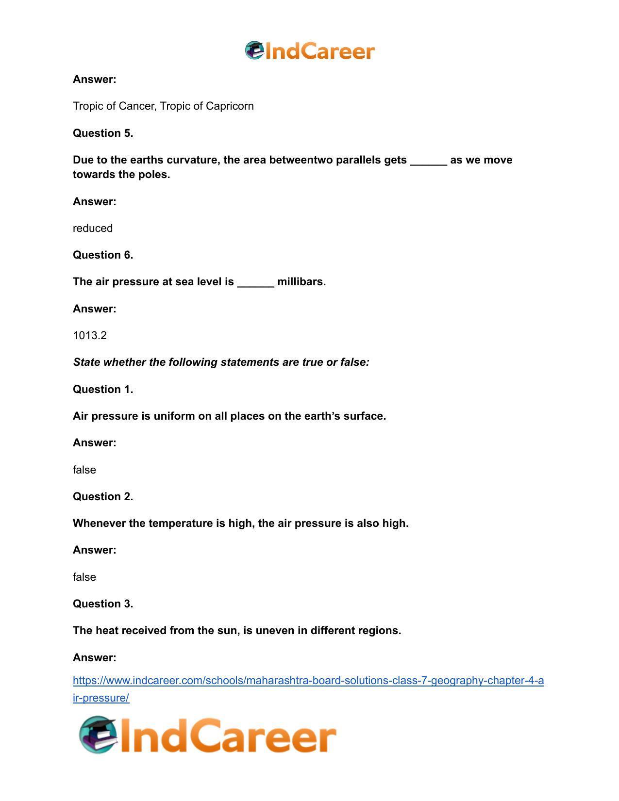 Maharashtra Board Solutions Class 7-Geography: Chapter 4- Air Pressure - Page 13