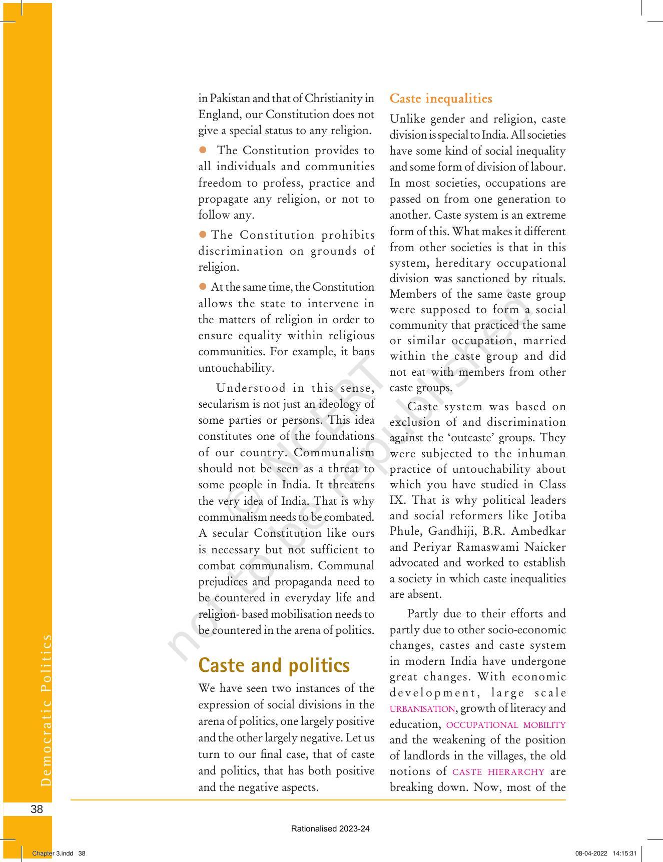 NCERT Book for Class 10 Political Science Chapter 3 Democracy and Diversity - Page 10