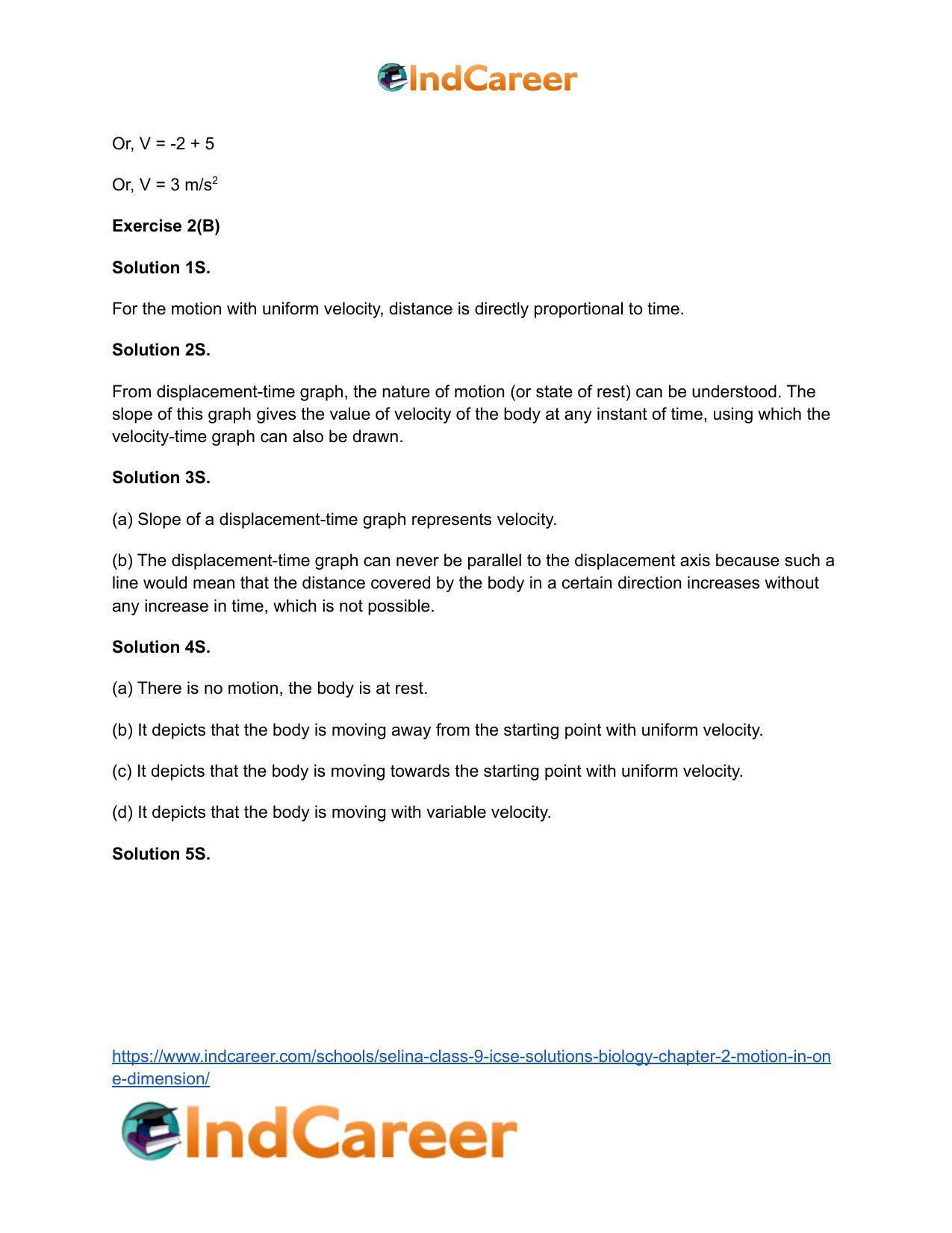Selina Class 9 ICSE Solutions Biology : Chapter 2- Motion in One Dimension - Page 13