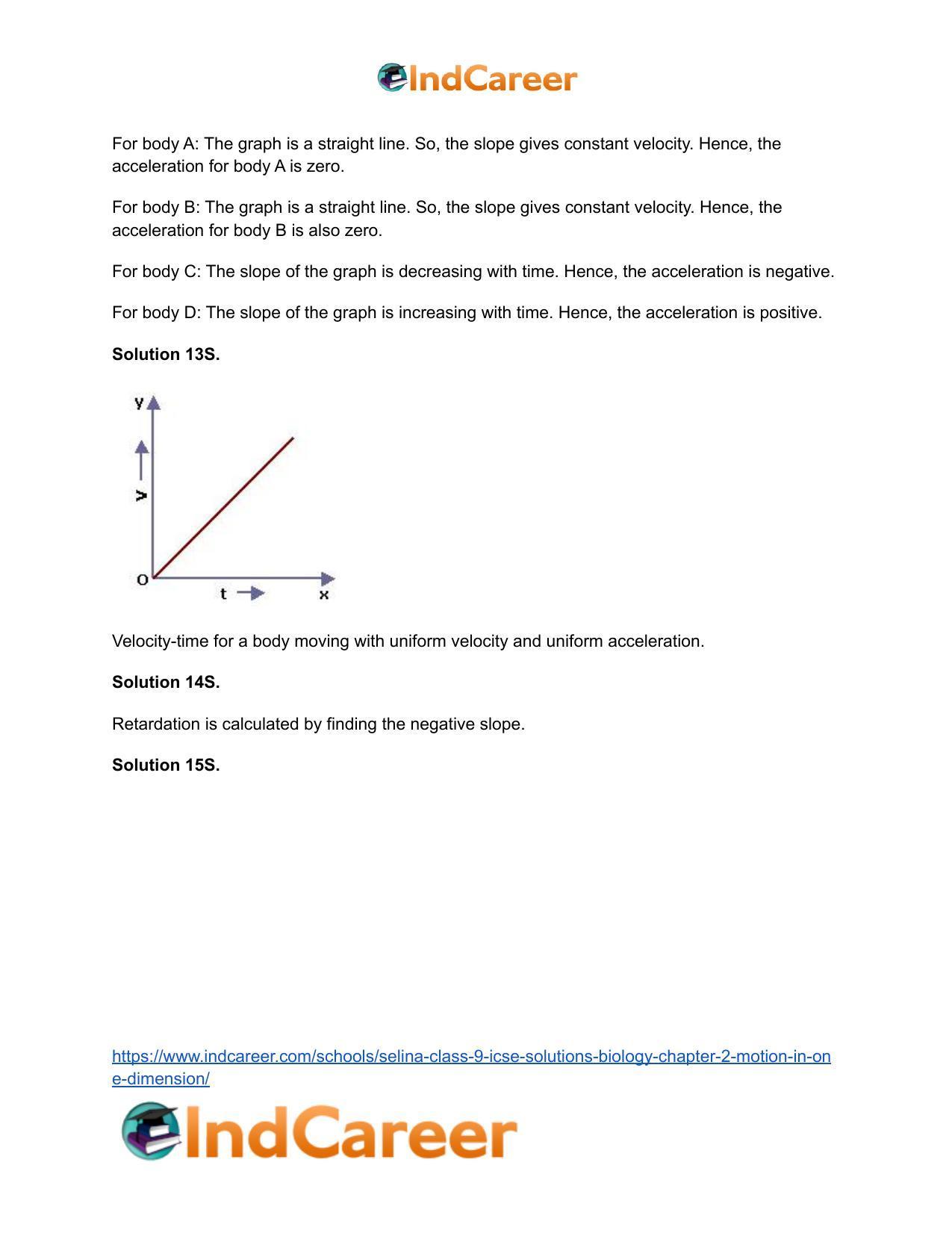 Selina Class 9 ICSE Solutions Biology : Chapter 2- Motion in One Dimension - Page 16