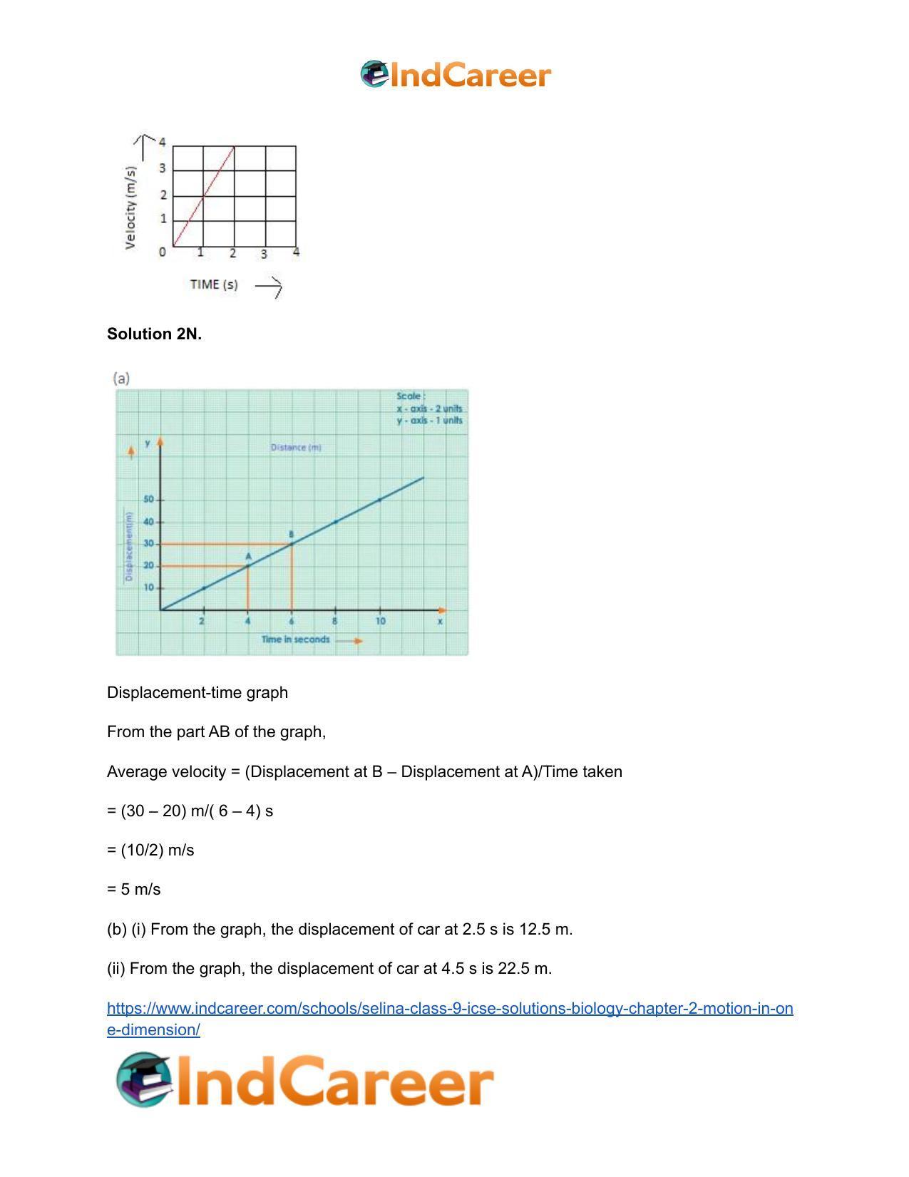 Selina Class 9 ICSE Solutions Biology : Chapter 2- Motion in One Dimension - Page 19