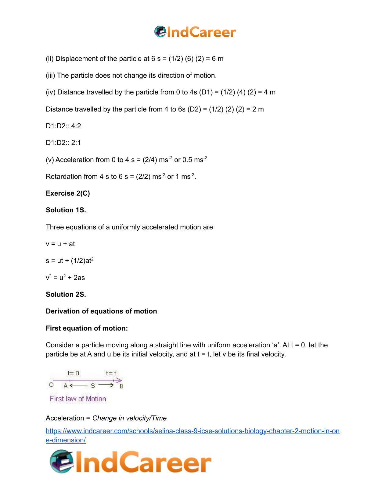 Selina Class 9 ICSE Solutions Biology : Chapter 2- Motion in One Dimension - Page 26