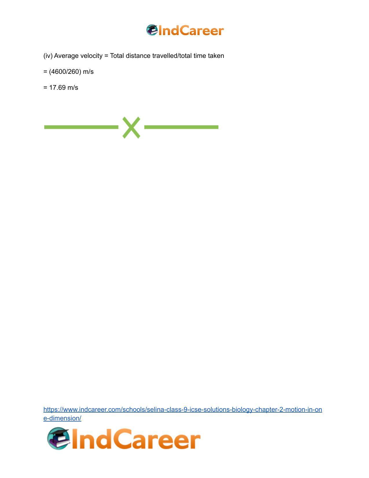 Selina Class 9 ICSE Solutions Biology : Chapter 2- Motion in One Dimension - Page 39