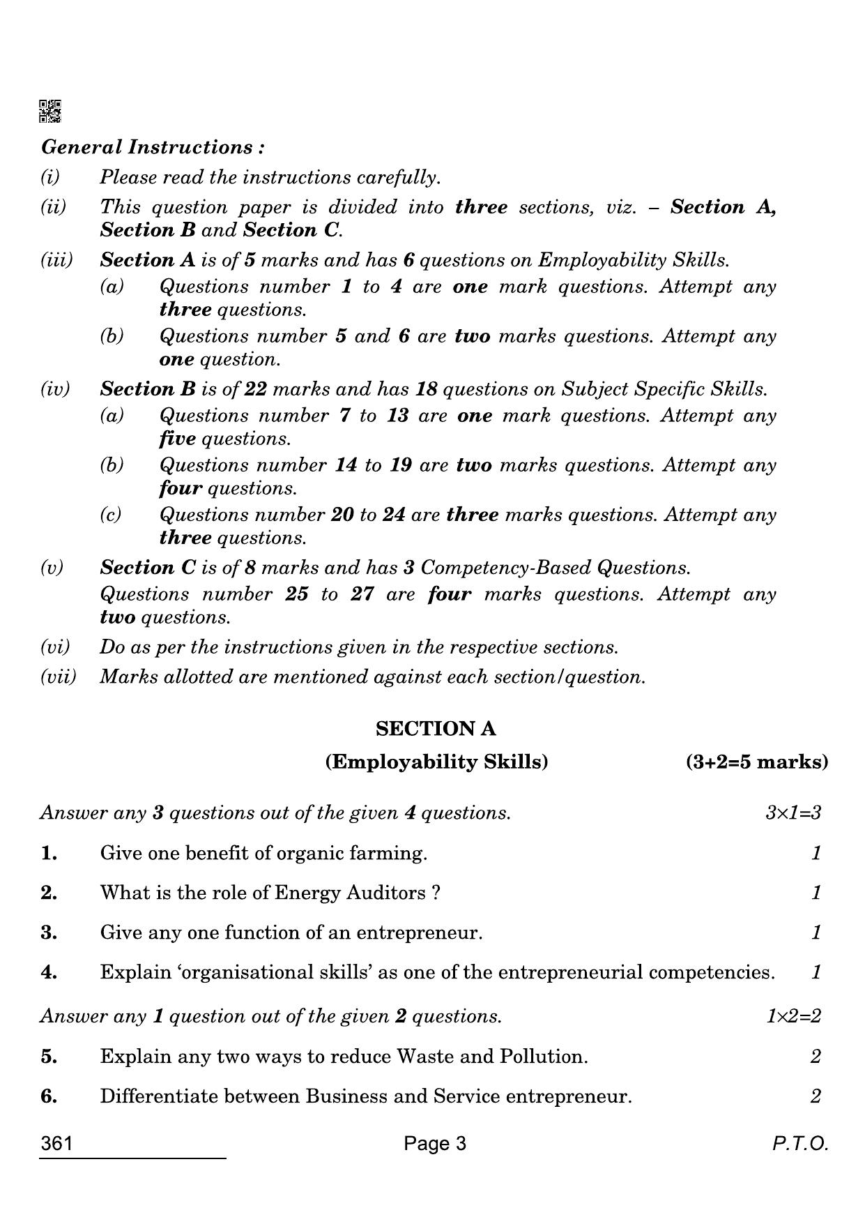 CBSE Class 12 361 Fashion Studies 2022 Compartment Question Paper - Page 3