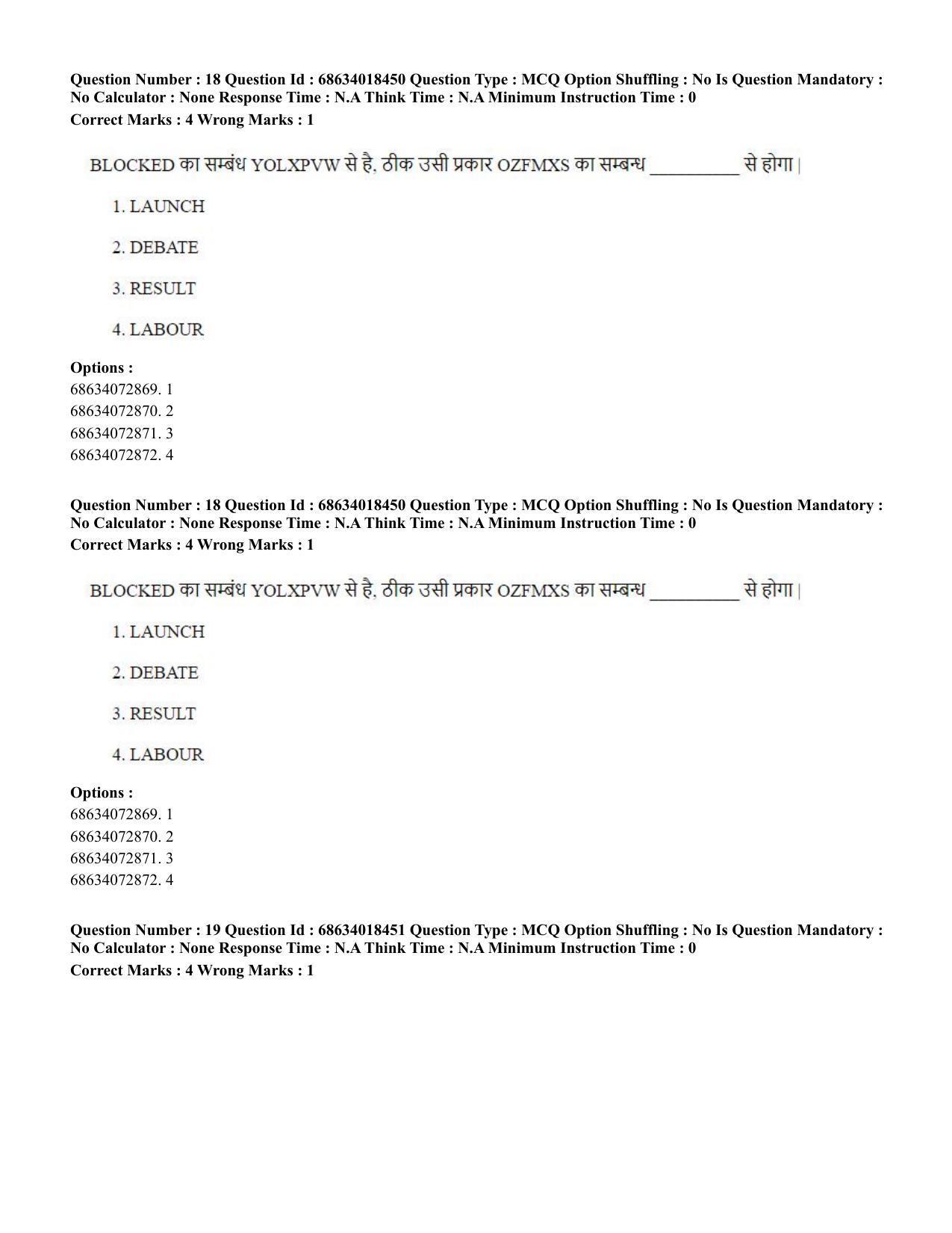 CUET PG 2023: LAQP12 – German(HINDI) - Shift 3 (13-06-2023) Question Paper - Page 28
