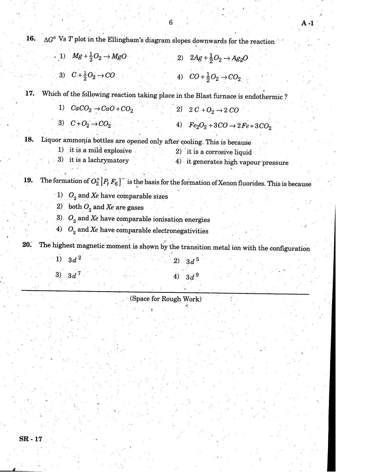 KCET Chemistry 2006 Question Papers - Page 6