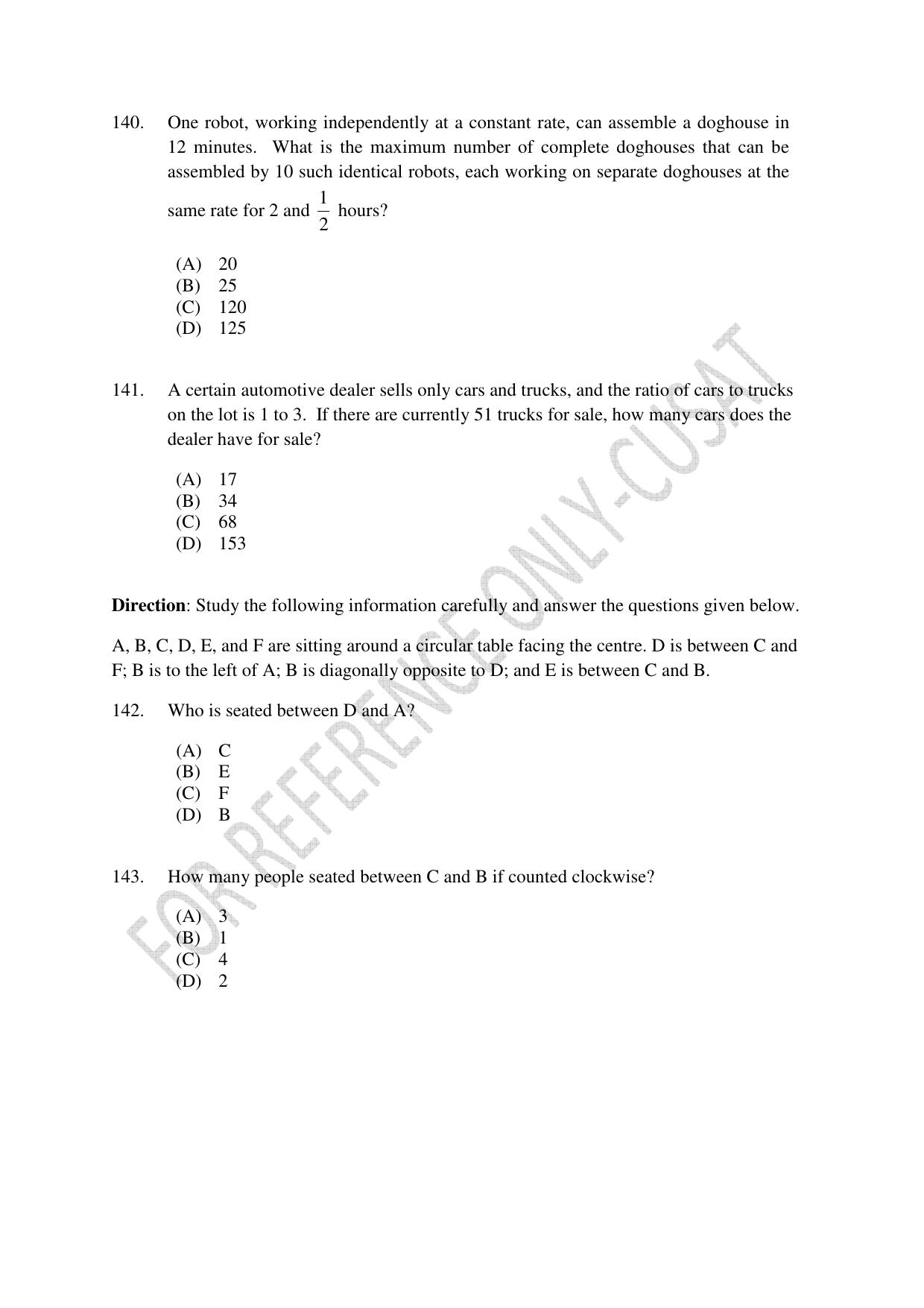 CUSAT CAT 2022 MCA Question Paper - Page 35