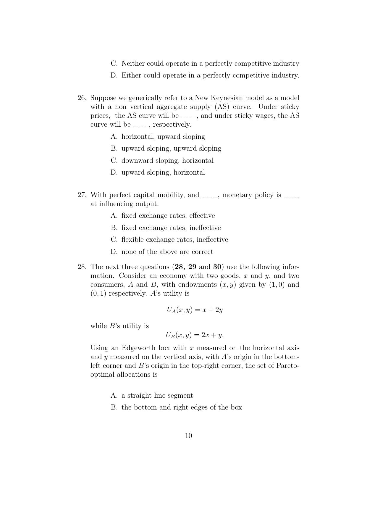 ISI Admission Test M.S.(QE) PEB 2017 Sample Paper - Page 10