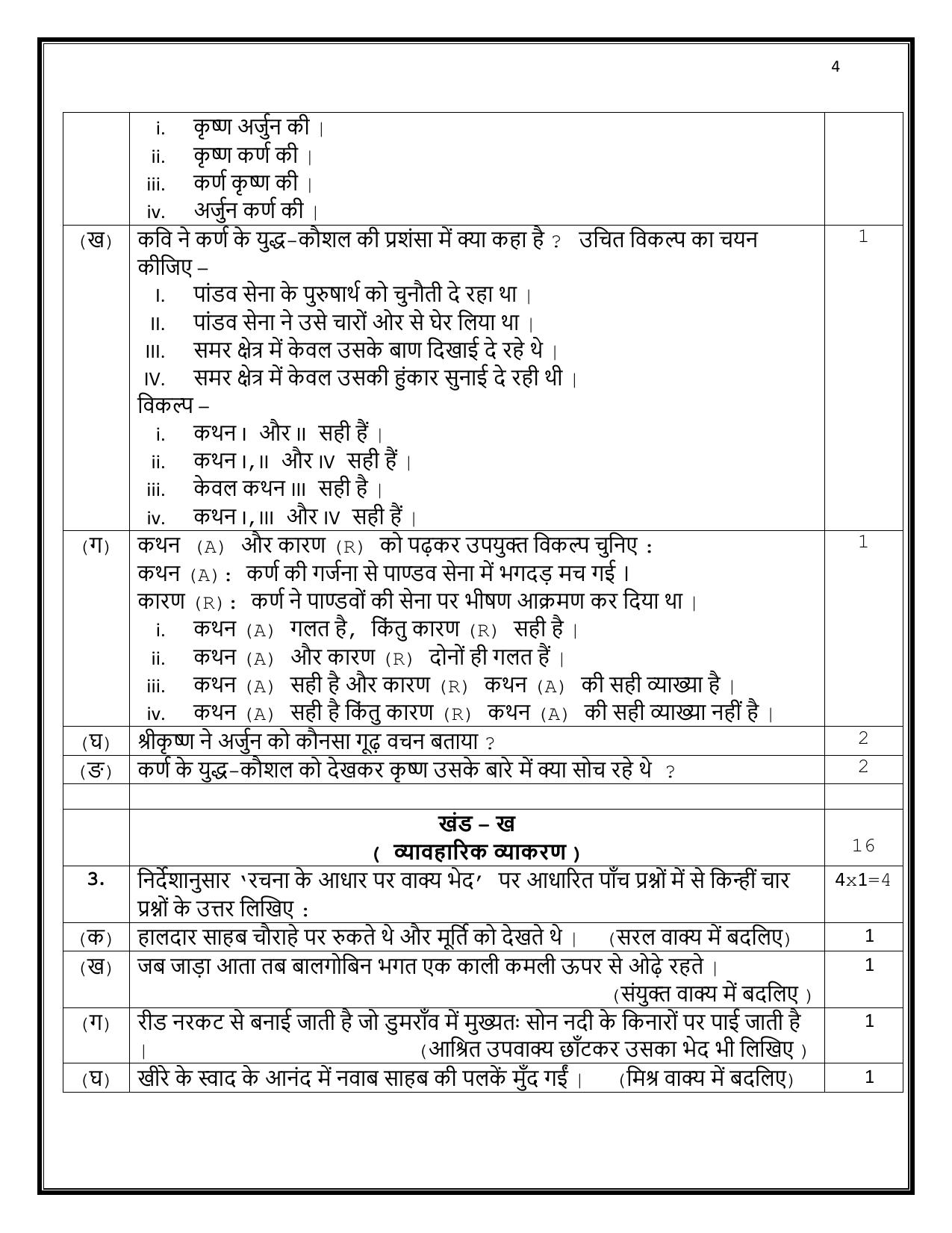 CBSE Class 10 Hindi A Sample Paper 2025 - Page 4