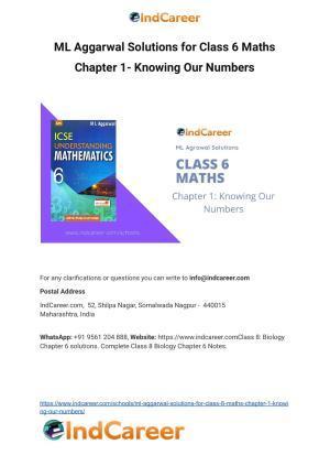 ML Aggarwal Solutions for Class 6 Maths Chapter 1- Knowing Our Numbers