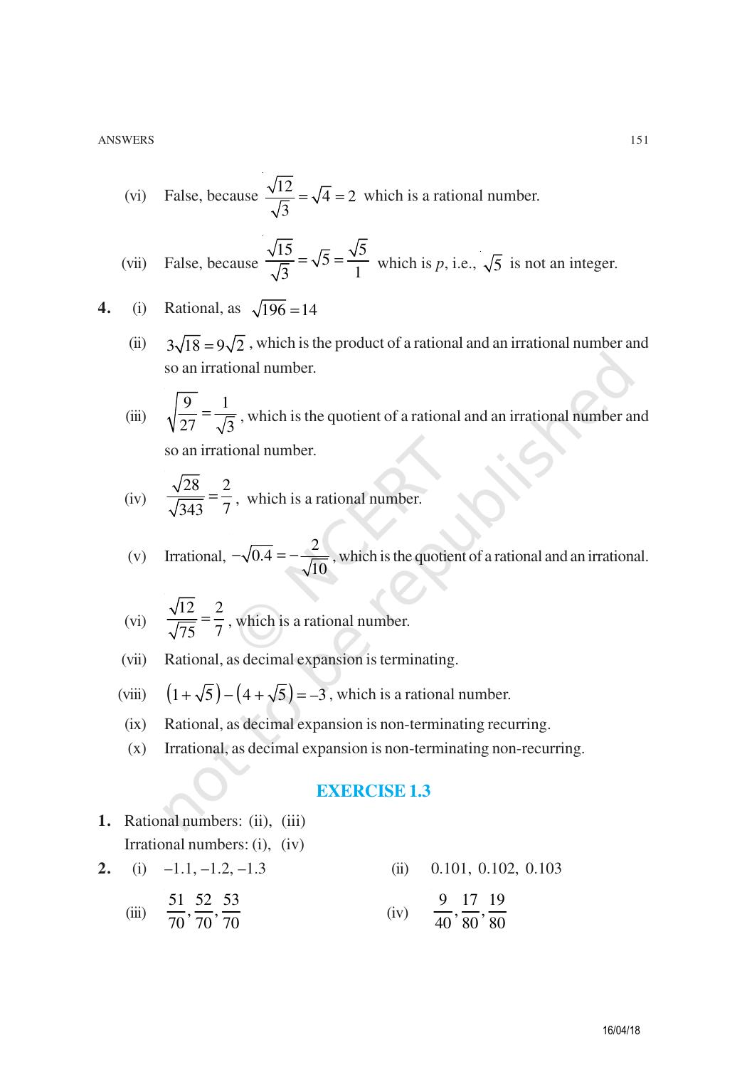 NCERT Exemplar Class 9: Mathematics Asnwers - Page 2