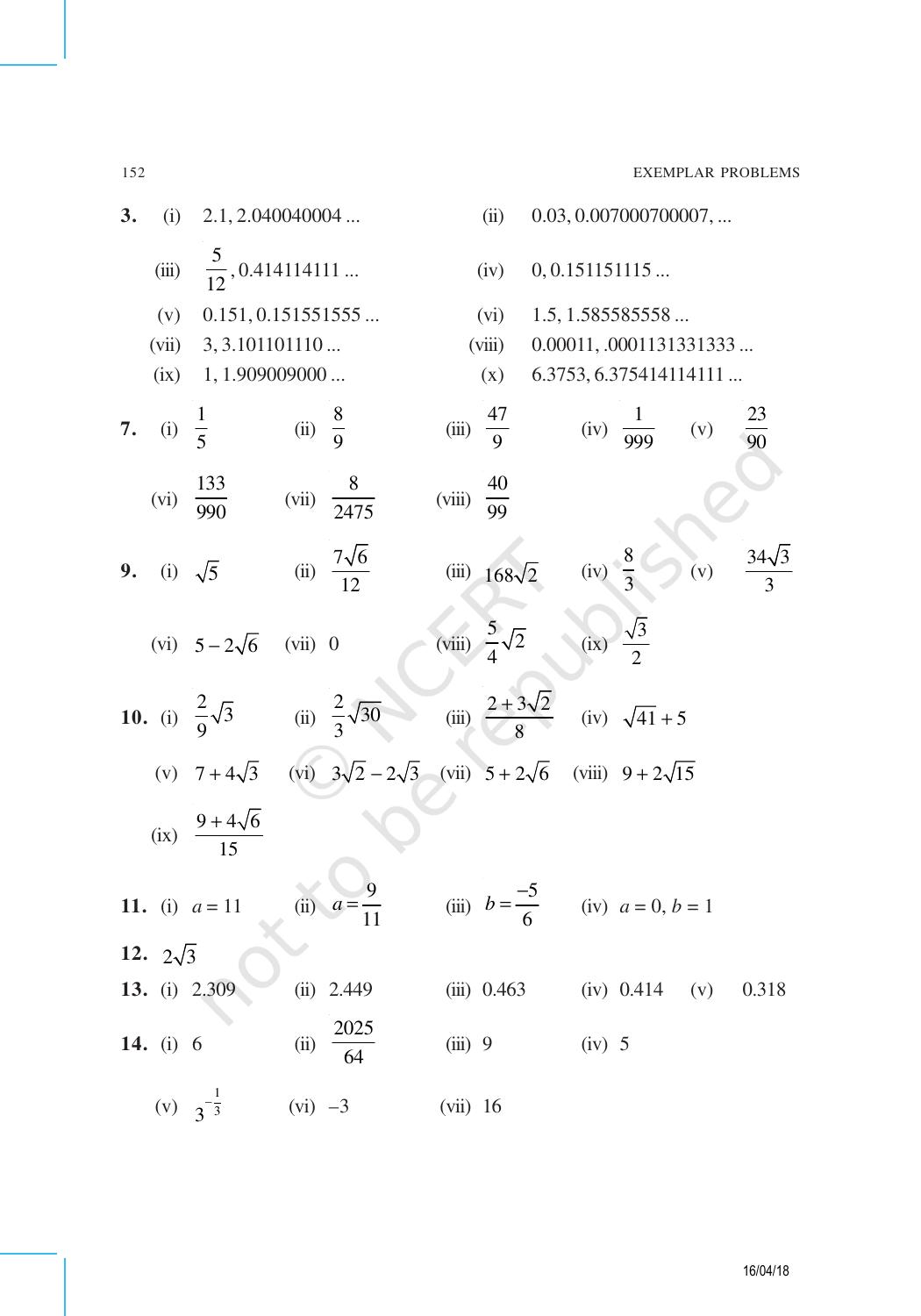 NCERT Exemplar Class 9: Mathematics Asnwers - Page 3