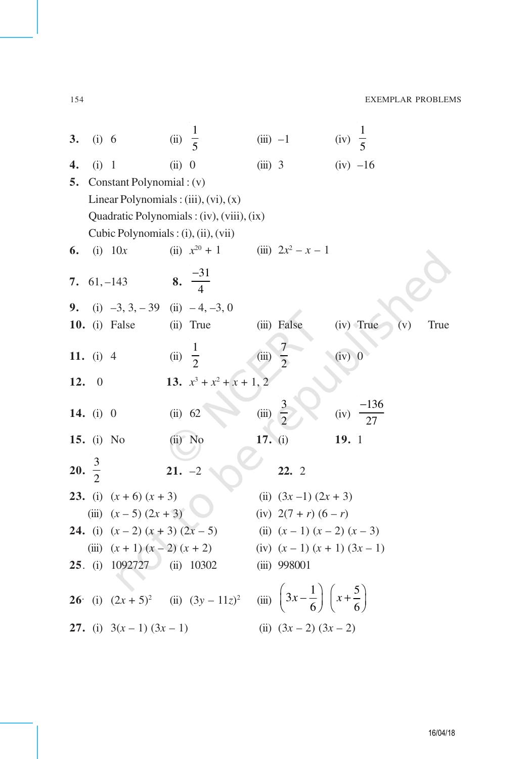 NCERT Exemplar Class 9: Mathematics Asnwers - Page 5