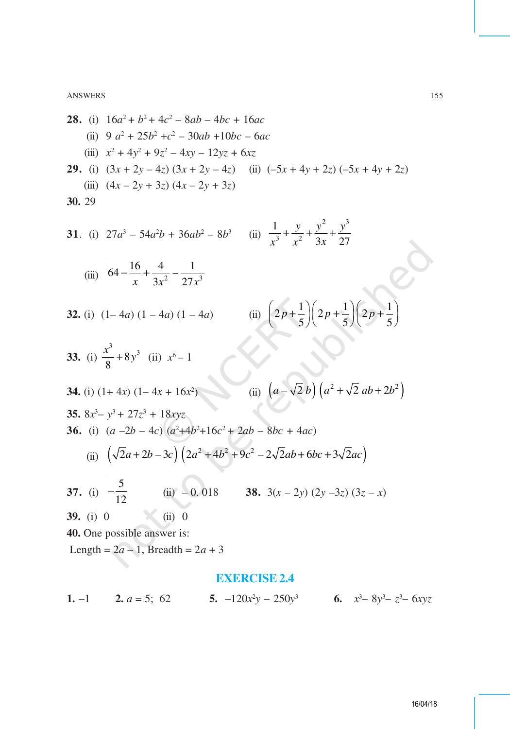NCERT Exemplar Class 9: Mathematics Asnwers - Page 6