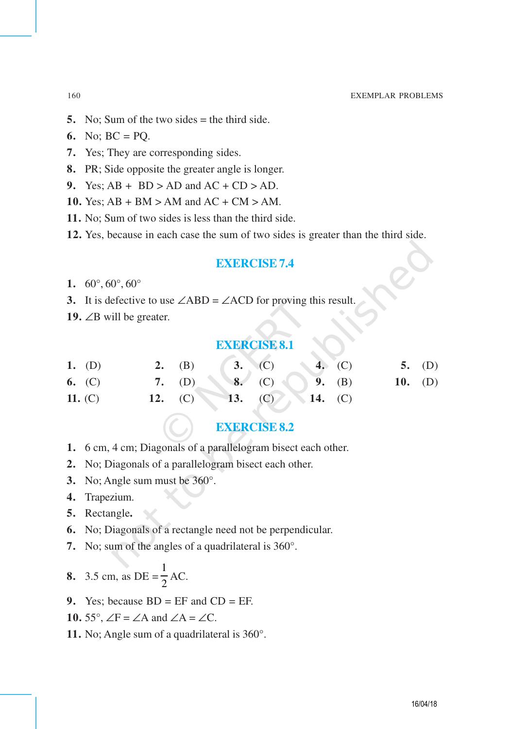 NCERT Exemplar Class 9: Mathematics Asnwers - Page 11