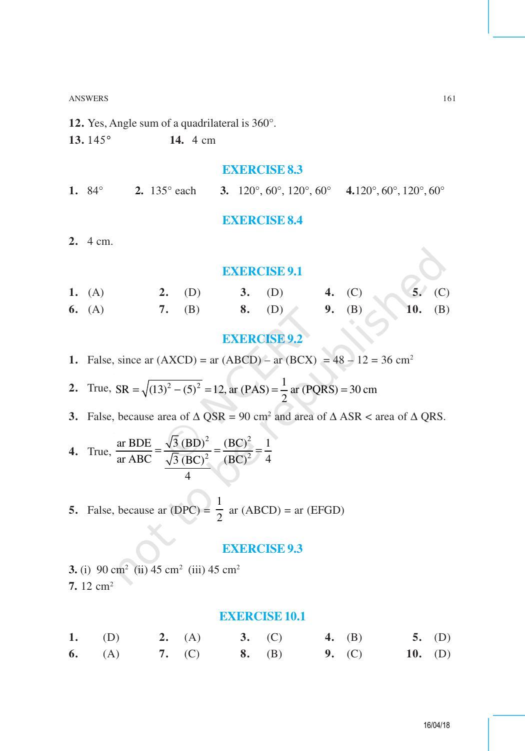 NCERT Exemplar Class 9: Mathematics Asnwers - Page 12