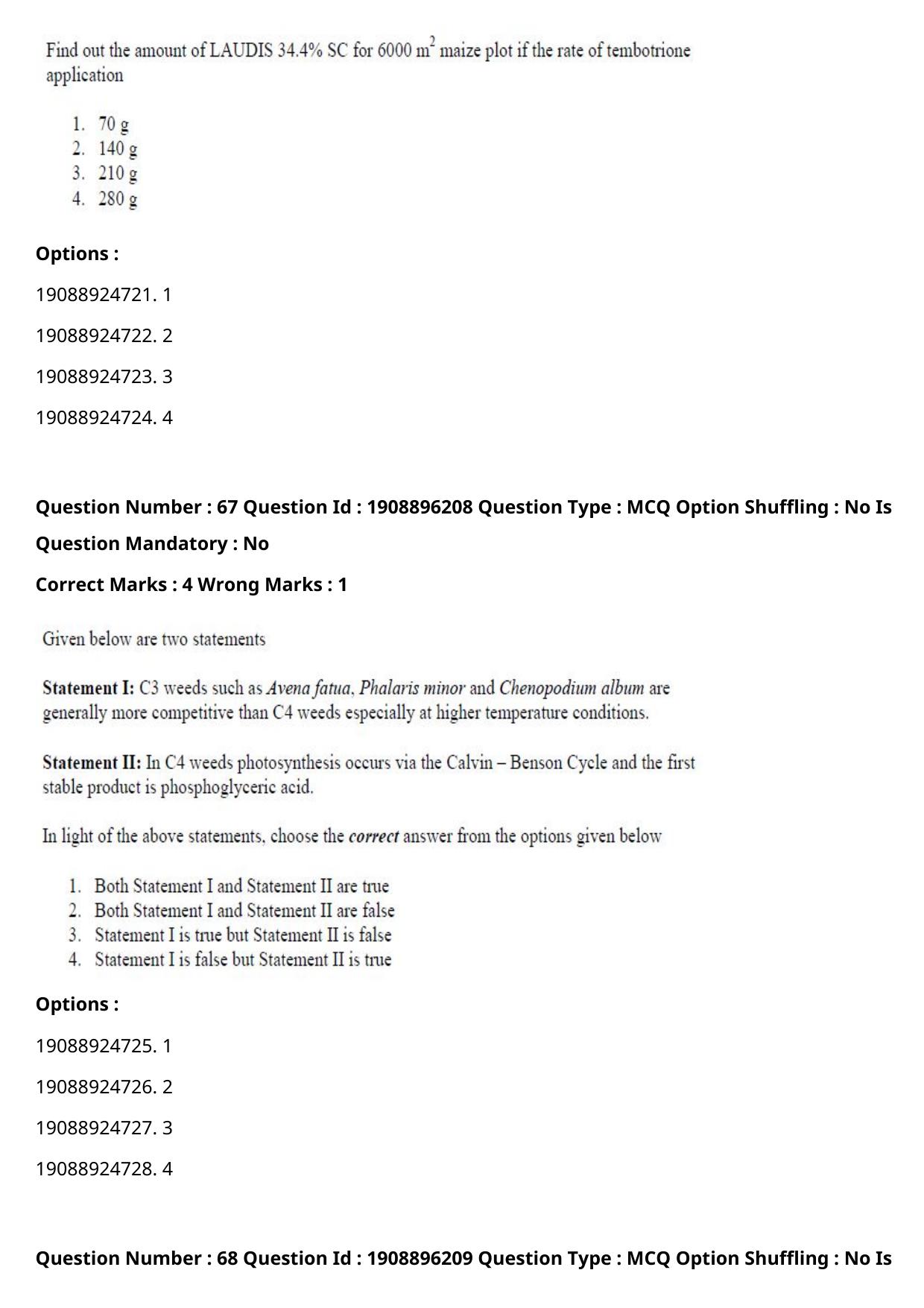 ICAR AIEEA PG 2021 AGRONOMY Question Paper - Page 38