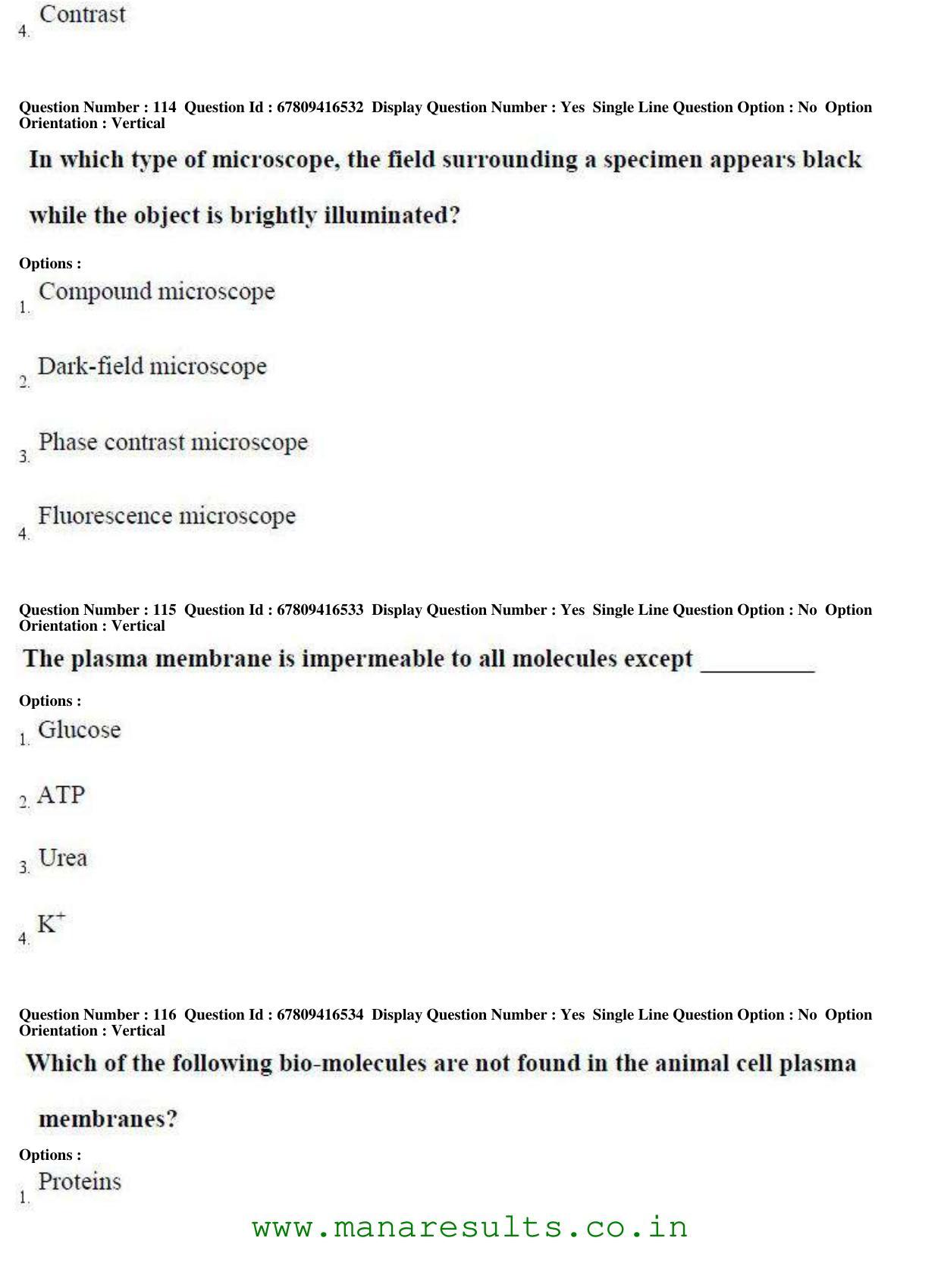 AP ECET 2018 - Bio Technology Old Previous Question Papers - Page 42