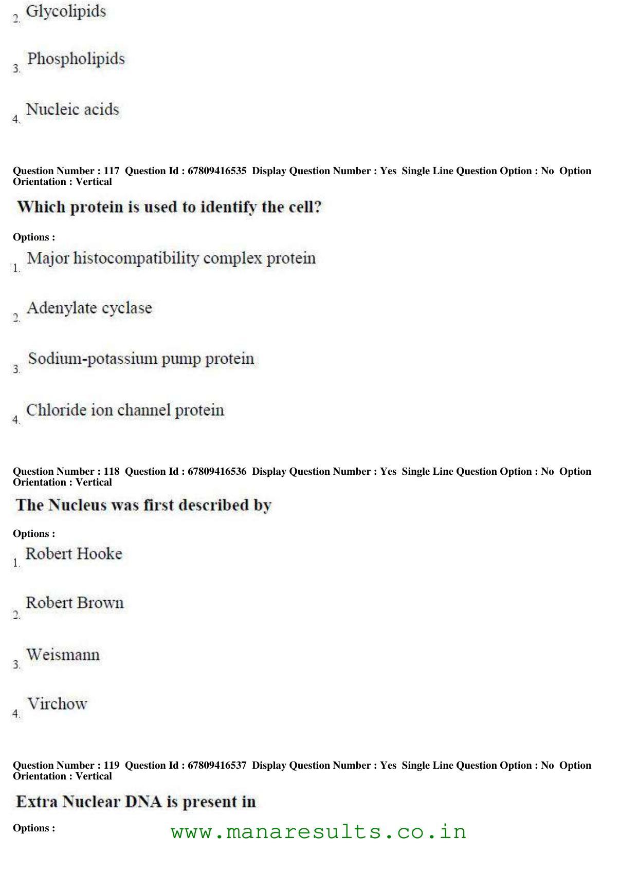 AP ECET 2018 - Bio Technology Old Previous Question Papers - Page 43