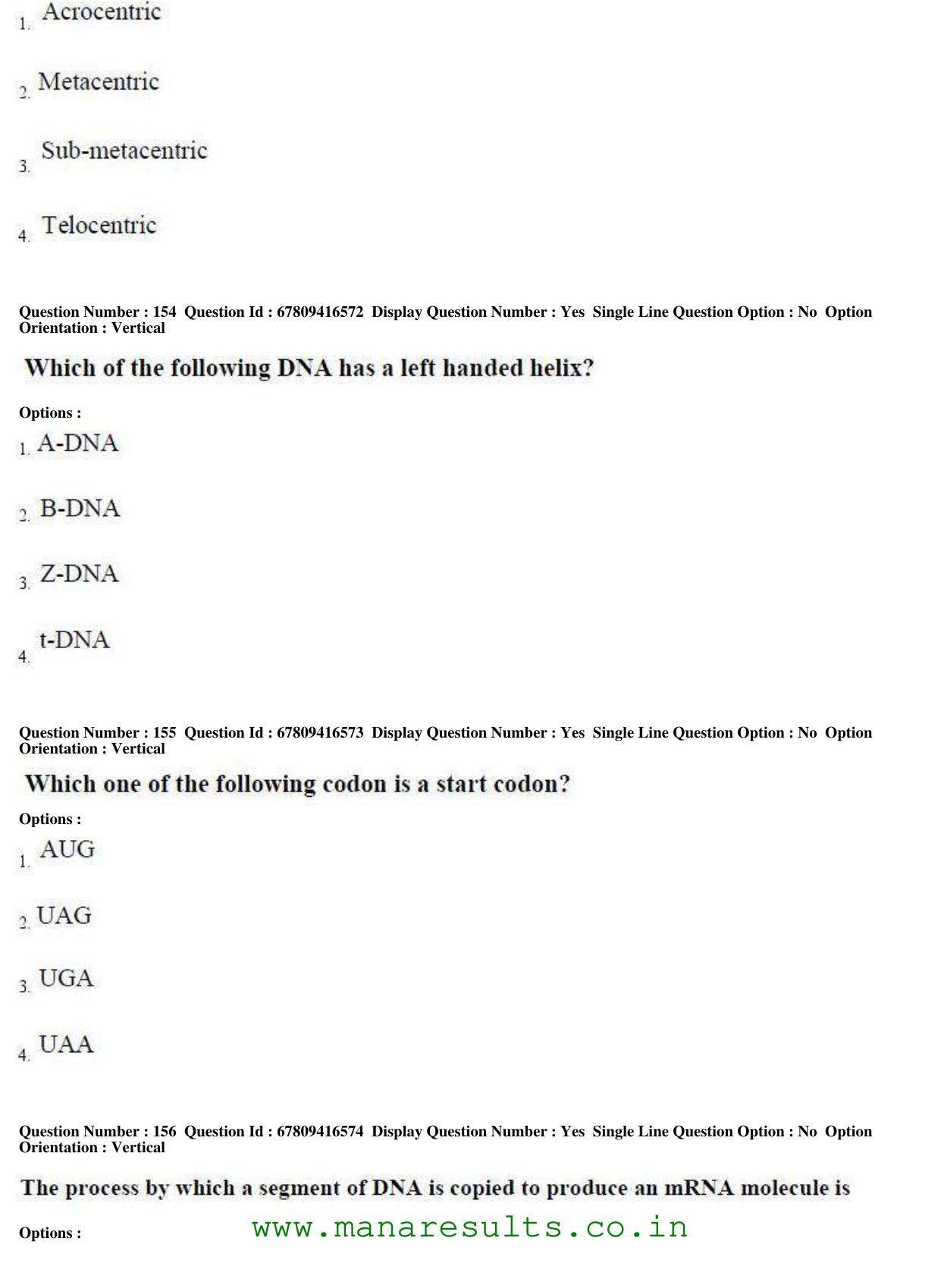 AP ECET 2018 - Bio Technology Old Previous Question Papers - Page 56