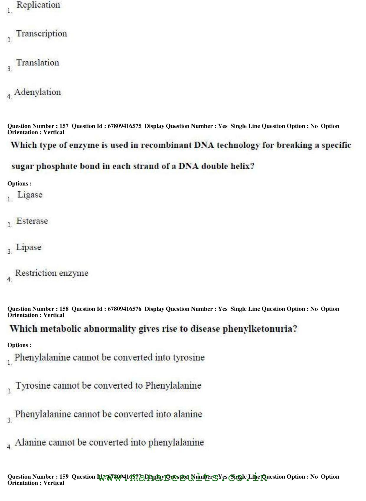 AP ECET 2018 - Bio Technology Old Previous Question Papers - Page 57