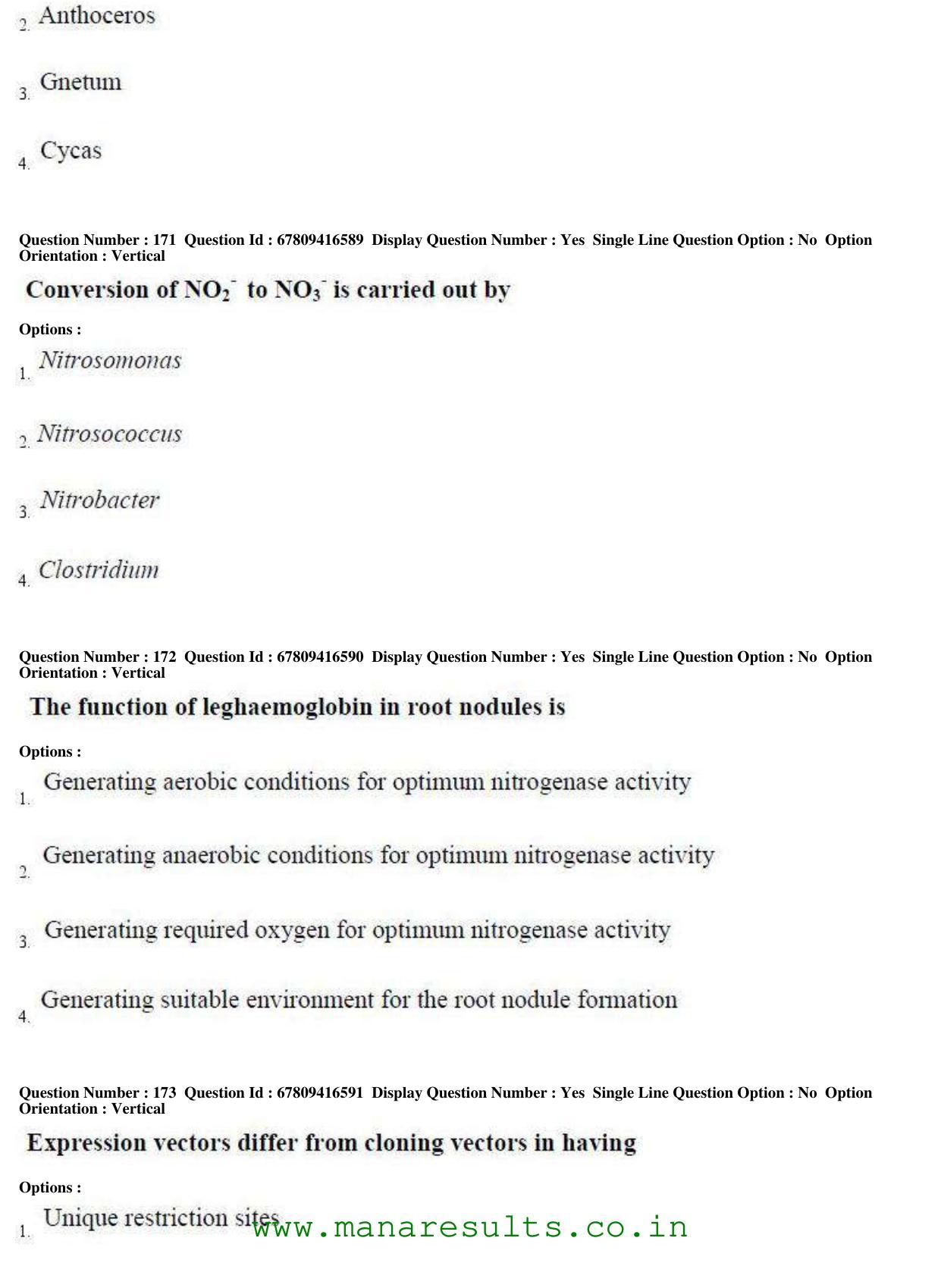 AP ECET 2018 - Bio Technology Old Previous Question Papers - Page 62