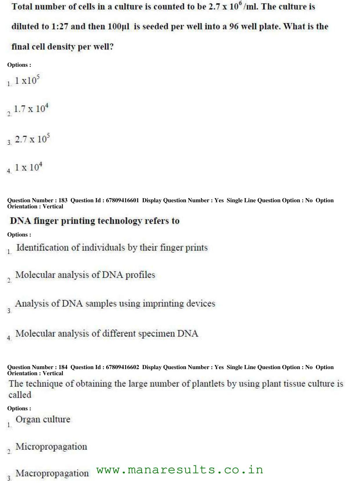 AP ECET 2018 - Bio Technology Old Previous Question Papers - Page 66