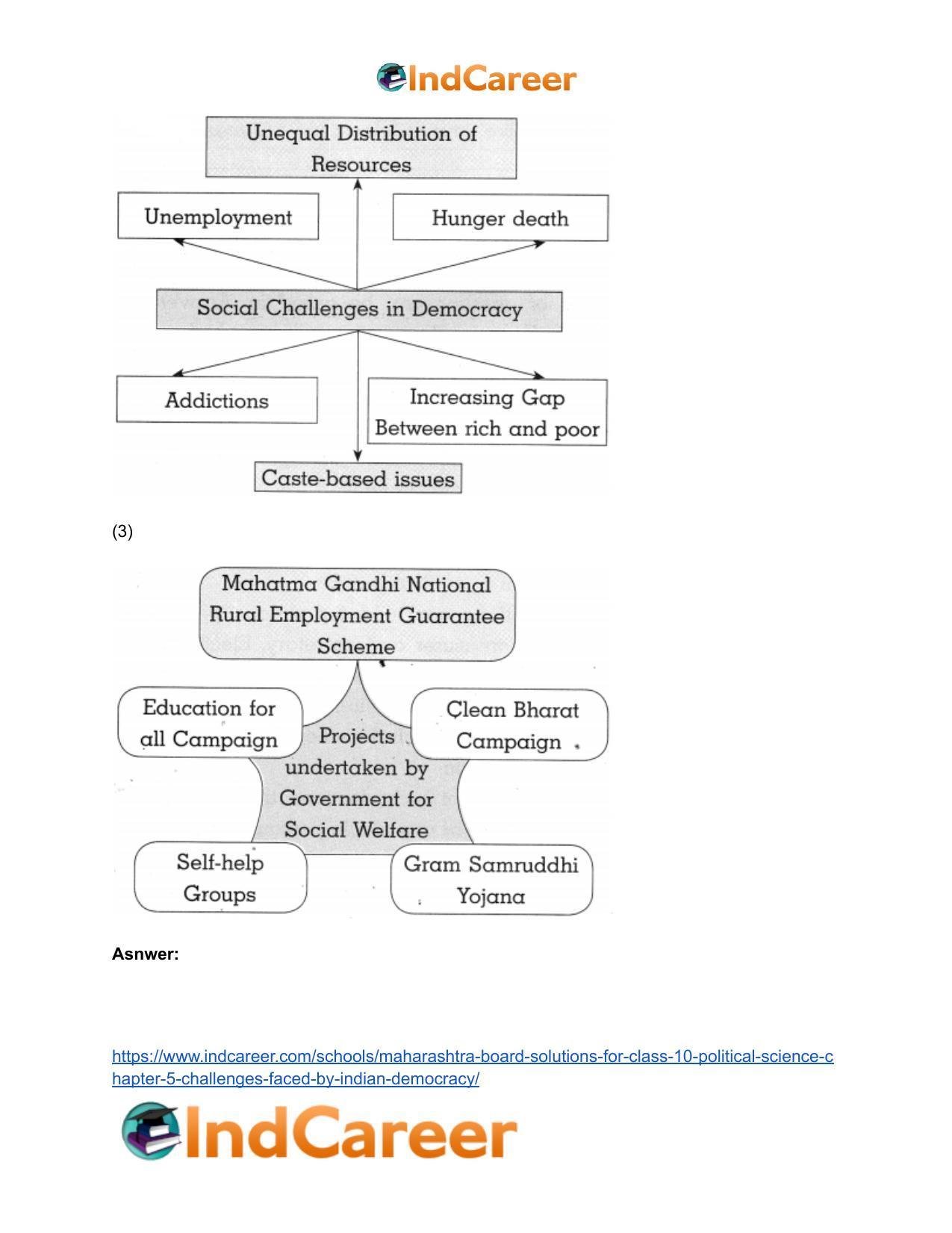 Maharashtra Board Solutions for Class 10- Political Science: Chapter 5- Challenges faced by Indian Democracy - Page 13