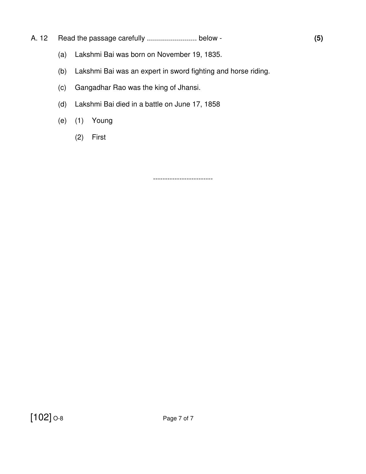Open School Class 8th Exam December 2021 Question Paper (All Subjects) - Page 18