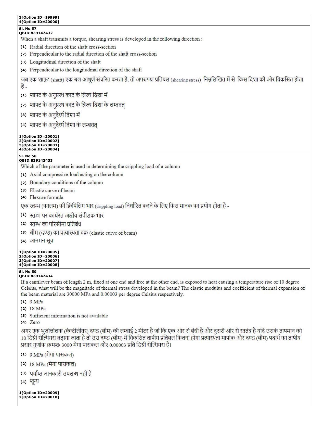 CUET (PG) 2022: PGQP-08 Mech. Engg.-Machine Design _ Thermo Fluids (07-09-2022) Question Paper - Page 21