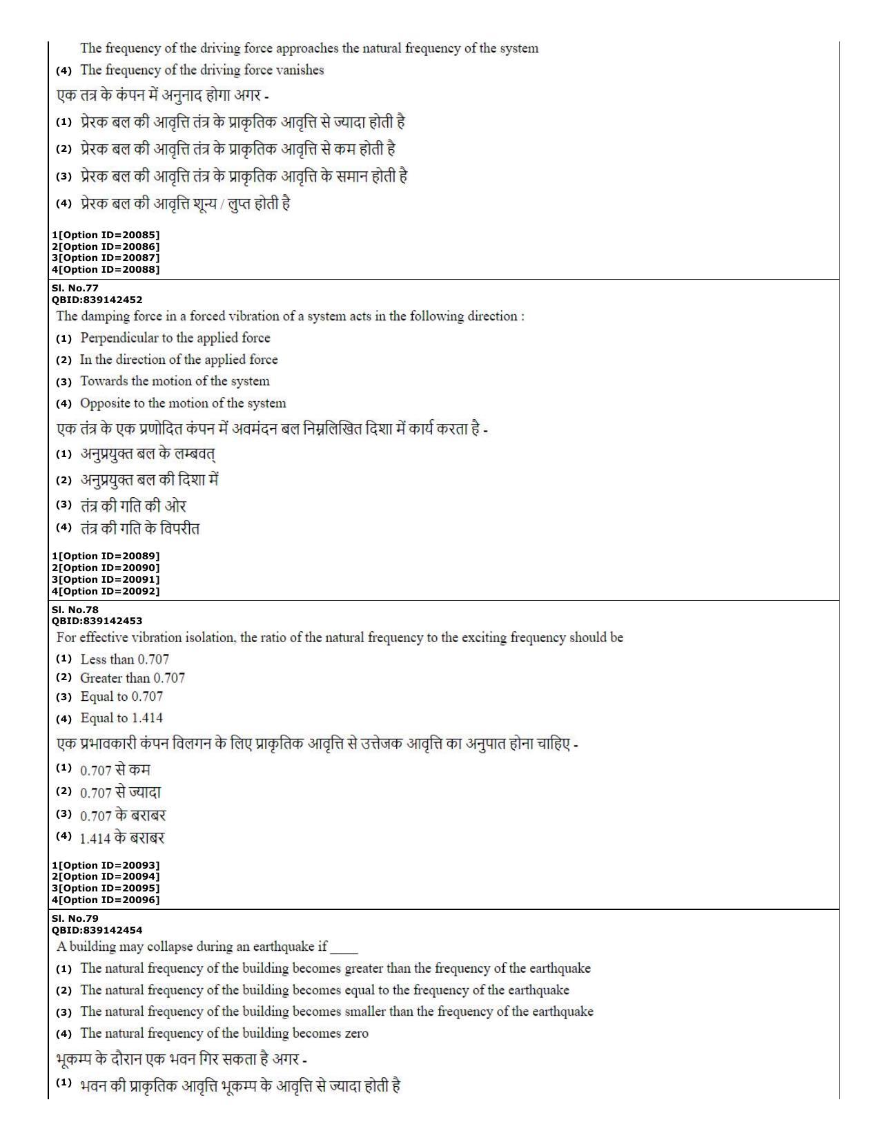 CUET (PG) 2022: PGQP-08 Mech. Engg.-Machine Design _ Thermo Fluids (07-09-2022) Question Paper - Page 27