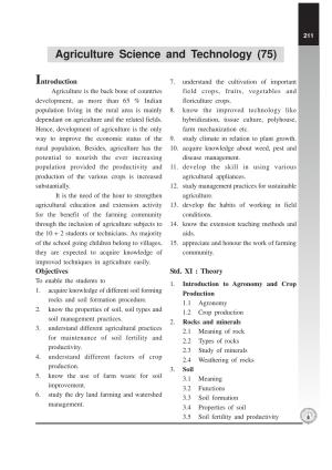 Maharashtra HSC Agriculture Science and Technology (Crop Production) Syllabus 