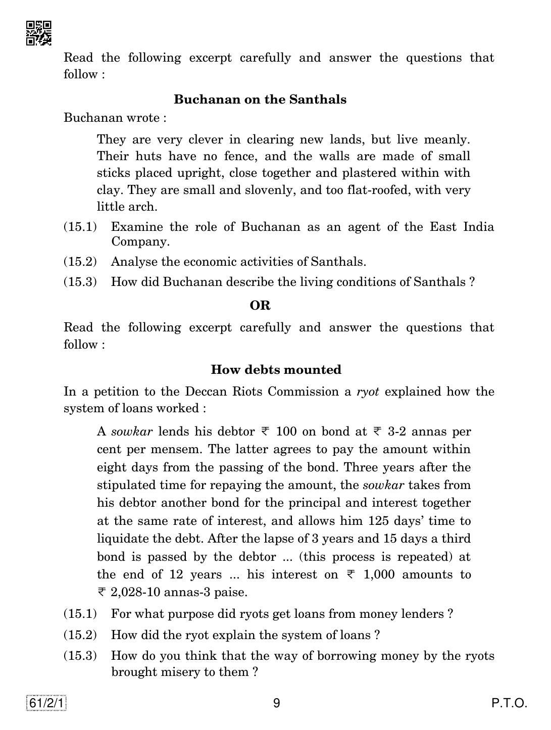 CBSE Class 12 61-2-1 History 2019 Question Paper - Page 9