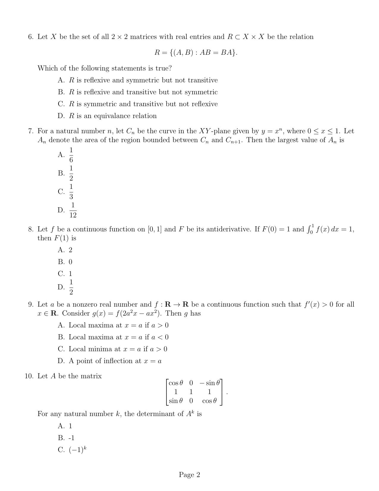 IISER Aptitude Test 2022 English Question Paper - Page 13
