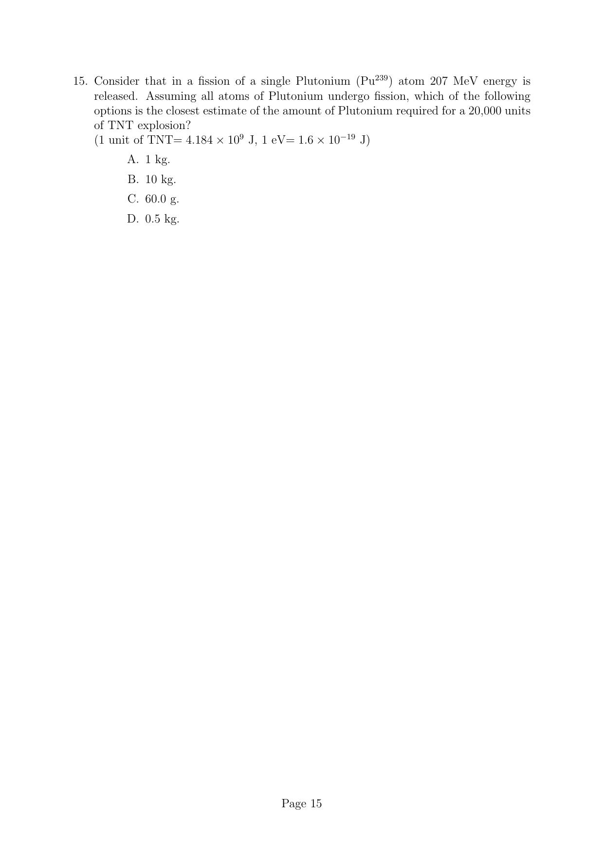 IISER Aptitude Test 2022 English Question Paper - Page 30