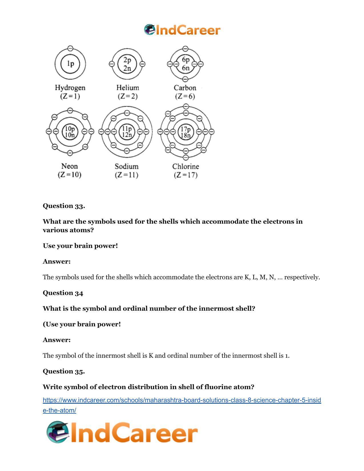 Maharashtra Board Solutions Class 8-Science: Chapter 5- Inside the Atom - Page 48