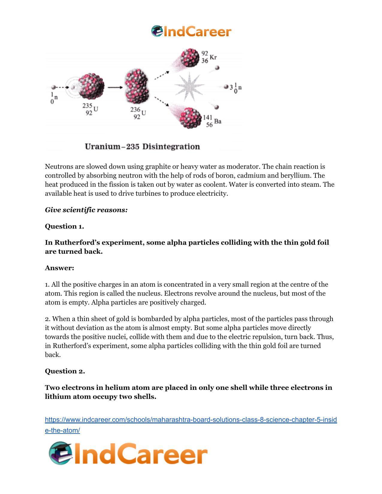 Maharashtra Board Solutions Class 8-Science: Chapter 5- Inside the Atom - Page 53