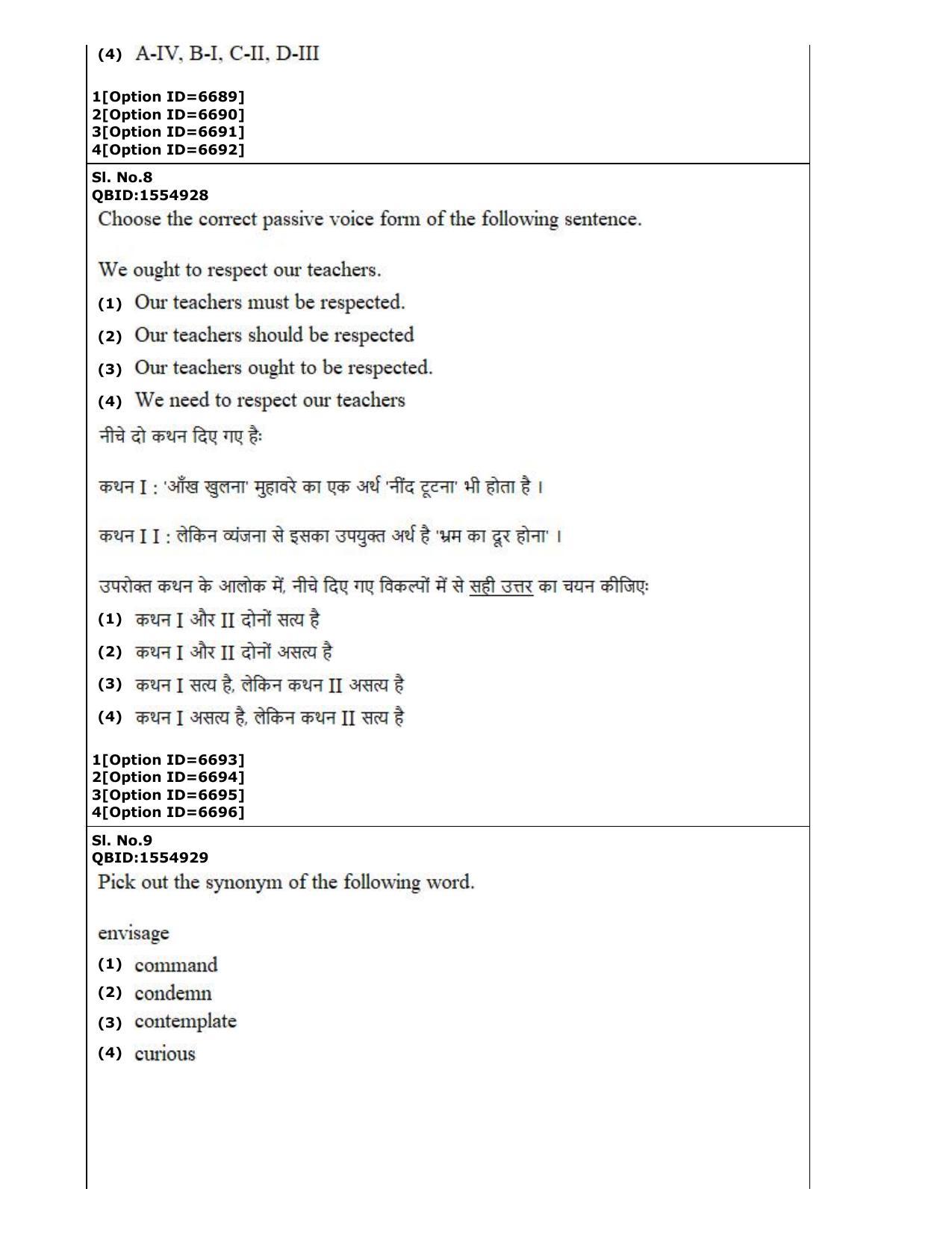 CUET (PG) 2022: PGQP-39 Fine Arts (2-09-2022) Question Paper - Page 5