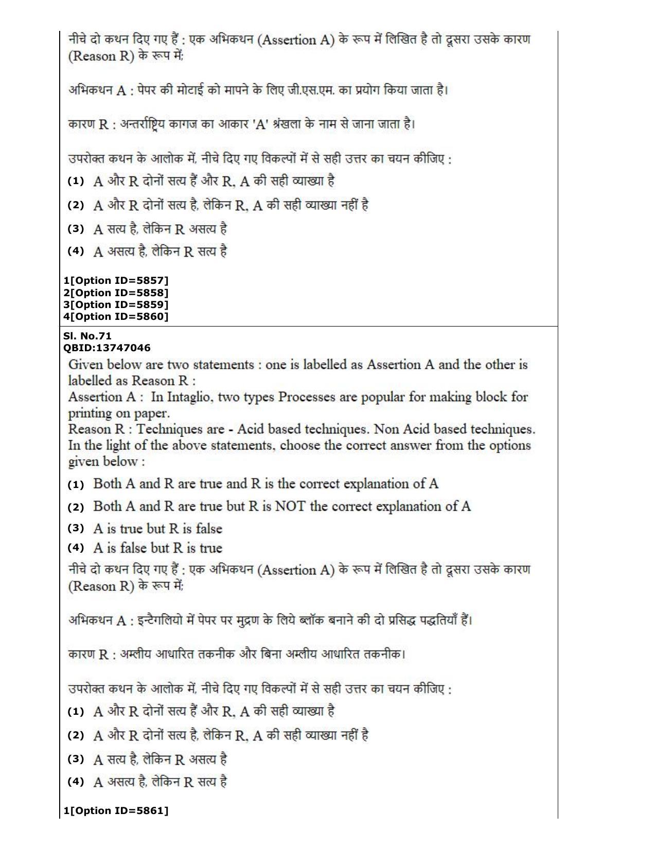 CUET (PG) 2022: PGQP-39 Fine Arts (2-09-2022) Question Paper - Page 36