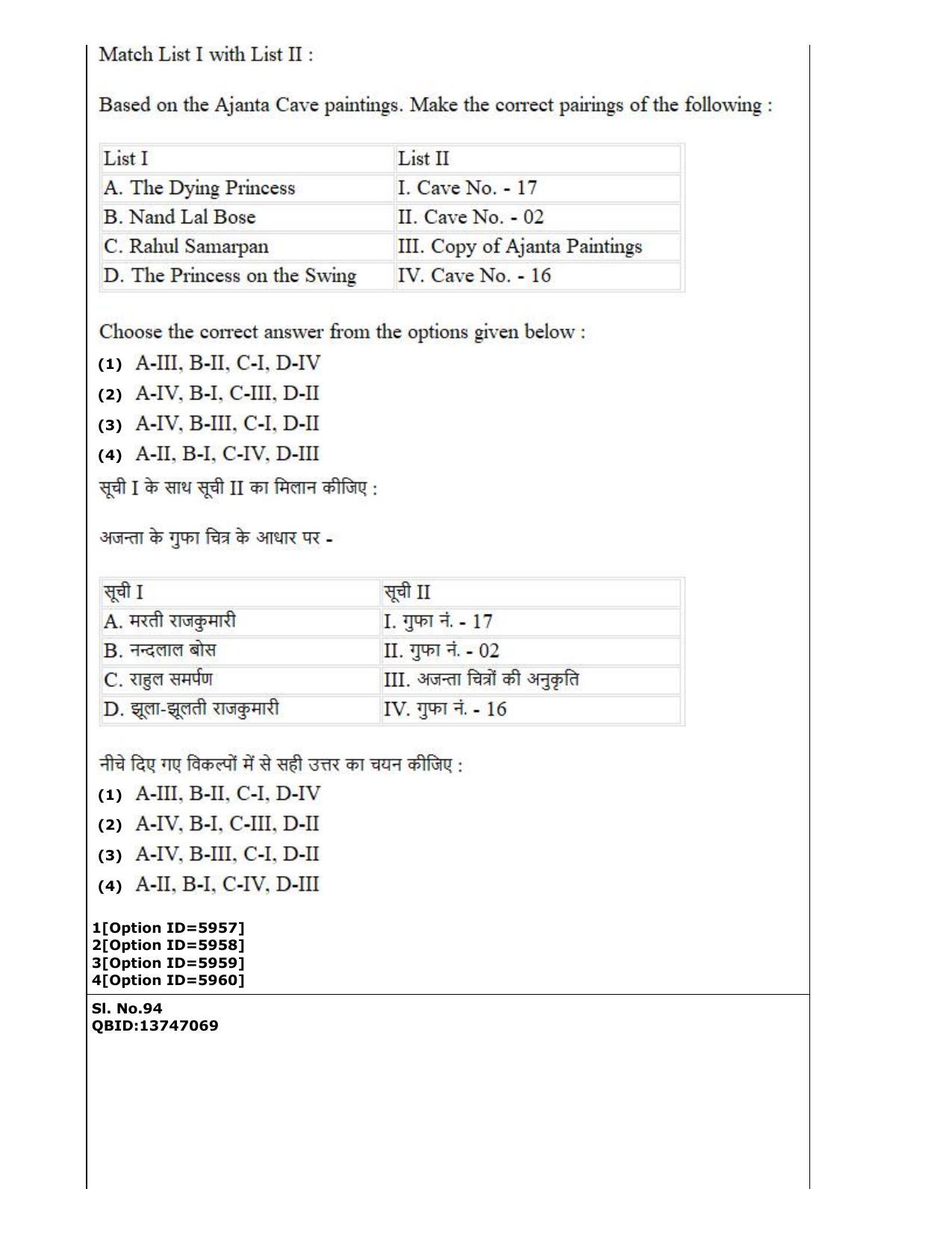 CUET (PG) 2022: PGQP-39 Fine Arts (2-09-2022) Question Paper - Page 53
