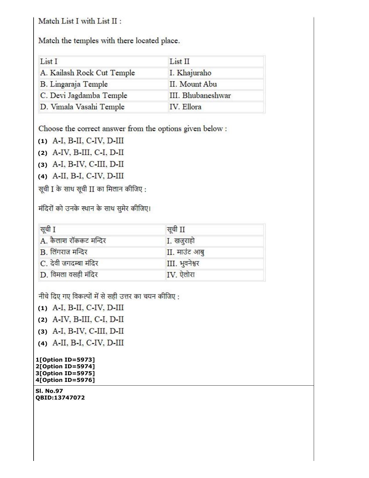 CUET (PG) 2022: PGQP-39 Fine Arts (2-09-2022) Question Paper - Page 56