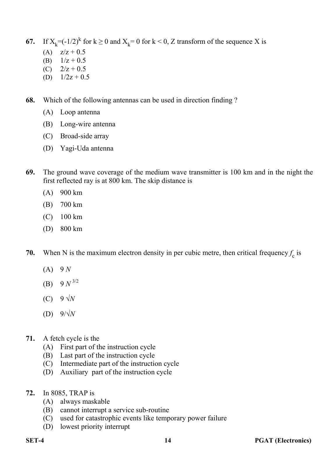 OJEE PGAT 2013 Electronics Set 4 Question Paper - Page 13
